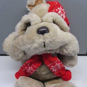 Vintage Kris Krinkles Commonwealth Christmas Shar Pei Target Dog Plush 1984.